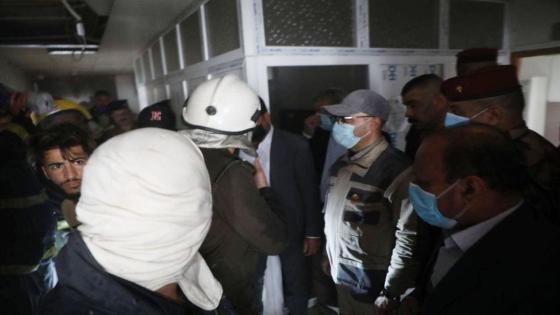 المحافظ يشرف على اخماد حريق مستشفى الحيدرية العام