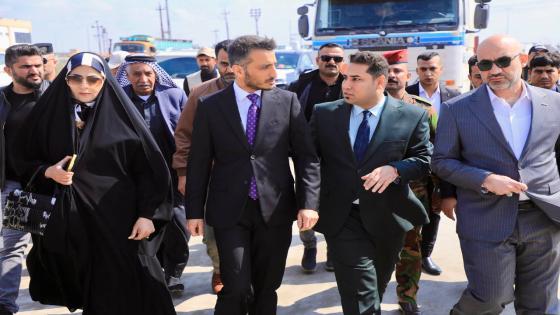 كناوي يفتتح المرحلة الأولى من طريق آلبو حداري ويقدم الاعتذار للمواطن النجفي