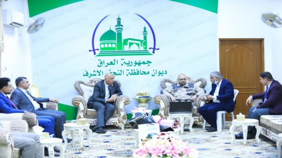 المحافظ يستقبل عميد كلية الفرات الأوسط ويناقشان افتتاح اكاديمية الطيران