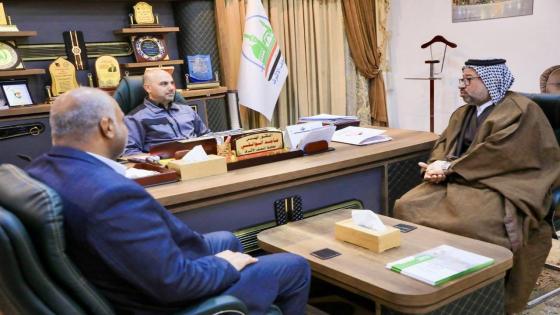 المحافظ يستقبل الامين الخاص لمزار السيدة خديجة عليها السلام