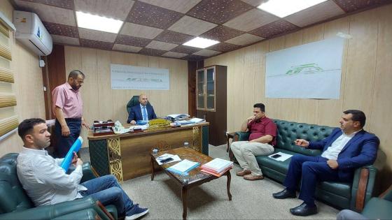 محافظ النجف الأشرف يعقد إجتماعاً في هيأة الإعمار لمتابعة تقدم خطة المشاريع