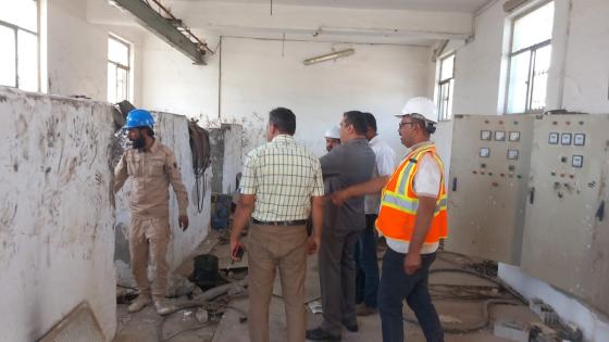 ساجت يشرف على تنصيب المضخات اللولبية لمحطات الرفع