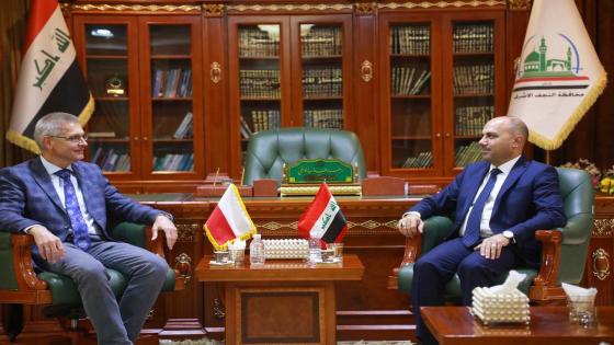محافظ النجف يستقبل السفير البولندي لدى العراق