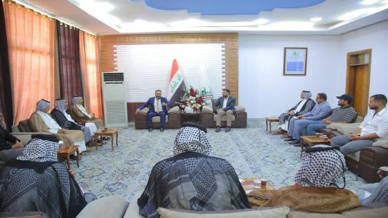 النائب الاول للمحافظ يستقبل عددا من اهالي وجهاء حي النداء