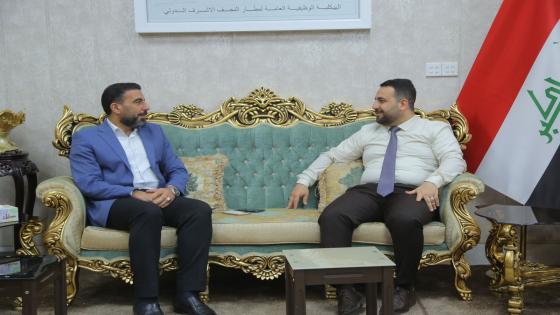 بعد انطلاق رحلات حجاج بيت الله الحرام والبالغ عددهم مايقارب (٣٥٠) مسافر الكرعاوي يبحث مع إدارة مطار النجف الأشرف الدولي آلية تفويج حجاج بيت الله الحرام.