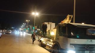 فرع توزيع الكهرباء يستمر بأعمال تأهيل وصيانة شبكة الإنارة للشوارع الرئيسية في ناحية الحيدرية