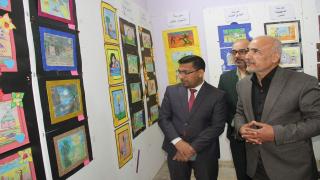تربية النجف الأشرف تفتتح معرضاً فنياً للمدارس الابتدائية الفائزة بالمعارض القطاعية
