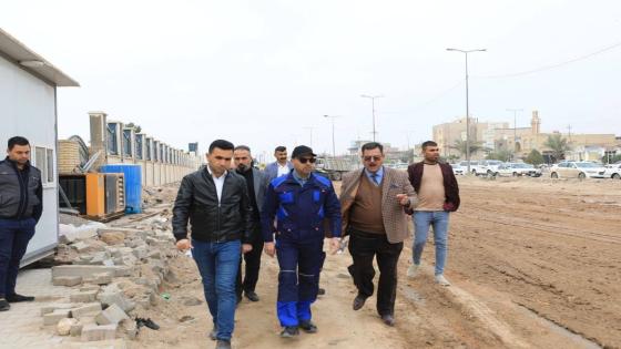 الوائلي يشرف على أعمال التأهيل للشارع الممتد من مجسرات الزهراء إلى نفق المختار.