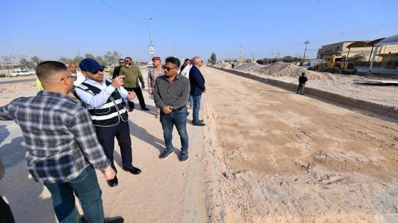 الوائلي يتابع سير العمل في مشروع بوابة النجف الشمالية.