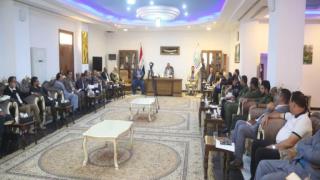 الياسري يترأس اجتماعا مشتركا لمدراء الدوائر الخدمية ومسؤولي الجهد الهندسي في الحشد الشعبي في المحافظة