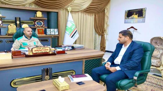 محافظ النجف الاشرف يلتقي مدير الاتصالات والمعلومات