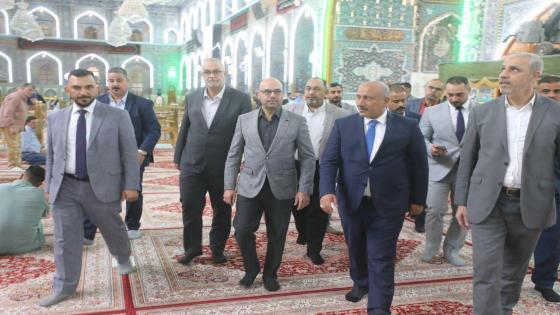الوائلي يتشرف بزيارة العتبتين الحسينية والعباسية ويلتقي الكربلائي والخطابي
