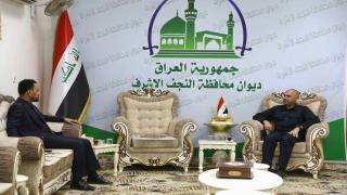 محافظ النجف الأشرف يلتقي رئيس الهيئة الإدارية لنادي النجف الرياضي