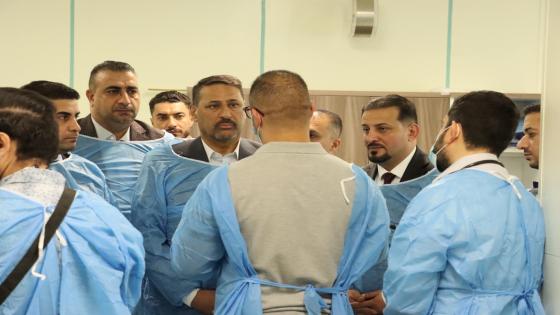 الغزالي يستقبل الوكيل الفني لوزارة الصحة ويجريان جولة تفقدية في مستشفى النجف التعليمي