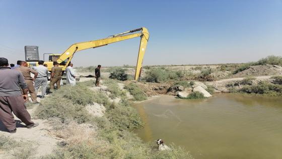 الموارد المائية تواصل اعمال تأمين المياه إلى الاهوار في المحافظة