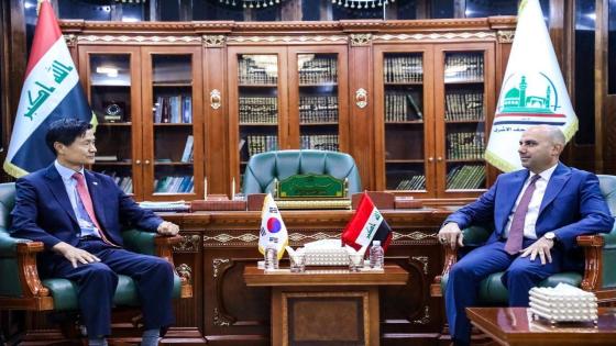 محافظ النجف الأشرف يستقبل سفير جمهورية كوريا الجنوبية لدى العراق والوفد المرافق له.