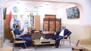 الموارد المائية تستقبل معاون مدير عام مركز انعاش الأهوار والأراضي الرطبة في مبنى المديرية.