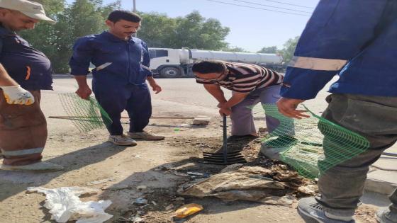 مديرية مجاري النجف تواصل اعمالها بتنظيف وادامة الشبكة المطرية استعدادا لموسم الامطار