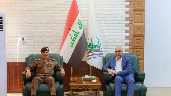 الجزائــري يستقبل قائد قوات الحدود ويبحث مجمل القضايا الأمنية ضمن بادية النجــف