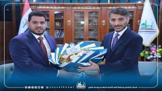 محافظ النجف الاشرف يستقبل عضو البرلمان حميد الشبلي في مكتبه