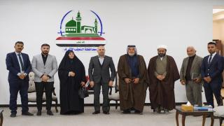 الوائلي يستقبل النائب جواد الغزالي وعضو مجلس المحافظة سهام المحنة وممثلين عن أهالي حي القدس