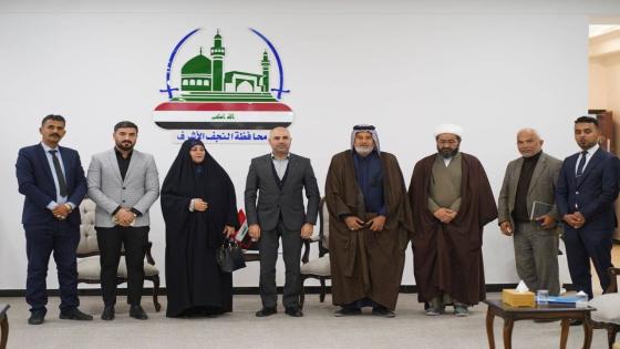 الوائلي يستقبل النائب جواد الغزالي وعضو مجلس المحافظة سهام المحنة وممثلين عن أهالي حي القدس