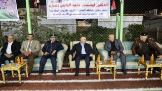 محافظ النجف الأشرف يحضر المباراة النهائية لبطولة الدوائر الحكومية في المحافظة