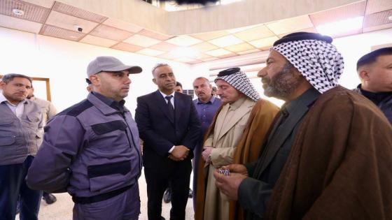 محافظ النجف الأشرف يزور ناحية الحرية ويشرف على الأعمال الجارية في المشاريع .