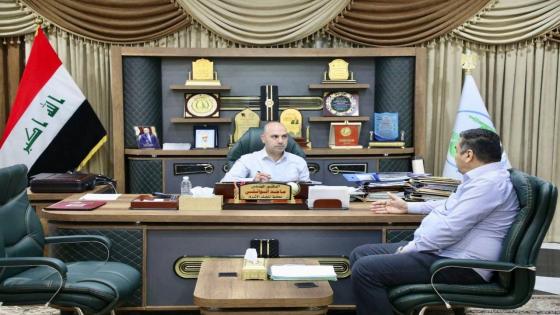 المحافظ يبحث مع مدير مجاري النجف الاستعدادات لموسم الامطار وصيانة محطات الرفع