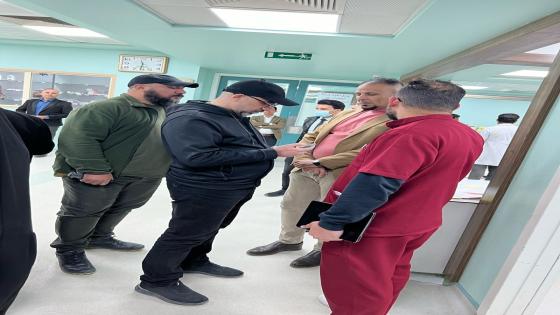 الجزائري يتفقد مستشفى النجف العام (الألماني) للإطلاع على مستوى الخدمات المقدمة للمرضى والمراجعين .