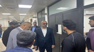 النائب الأول لمحافظ النجف يتفقد مستشفى المشخاب العام .