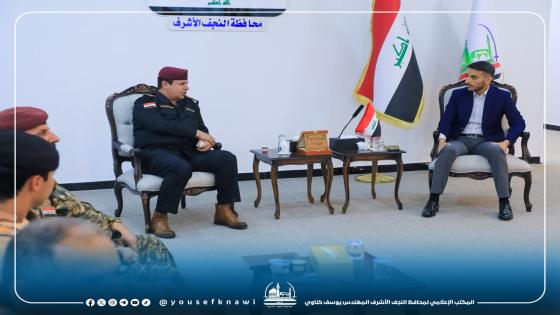 المحافظ يستقبل فريق الجهد الخدمي والهندسي استعدادا لبدء حملة خدمية موسعة في النجف الاشرف