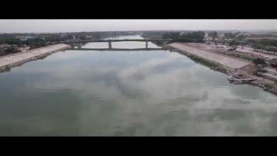 الموارد المائية : لمسات جوية توثق تطوير ضفاف وجمال شط الكوفة في المحافظة