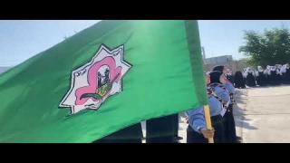 تربية النجف الاشرف تنظم درساً تدريبياً لرفع العلم العراقي والوقفة الصباحية في ثانوية خولة بنت الازور