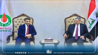 المحافظ يلتقي نائب رئيس الوزراء لشؤون الطاقة ويطالب بزيادة الحقول النفطية في النجف الاشرف