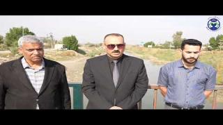 مدير الموارد المائية في النجف الاشرف يطلع ميدانيا على مناسيب المياه لنهر جحات في قضاء المشخاب