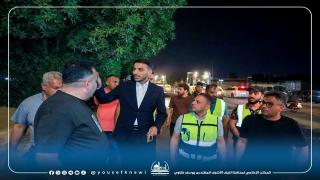 كَناوي يتابع ميدانياً اعمال تأهيل المدخل الشمالي للمحافظة