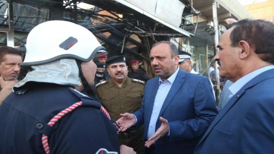 خلال اشرافه على أعمال إخماد حريق على طريق كوفة نجف المحافظ: على أصحاب الفنادق والمولات والمحال التجارية الالتزام بضوابط وشروط السلامة المهنية و محاسبة اي تقصير أو تهاون