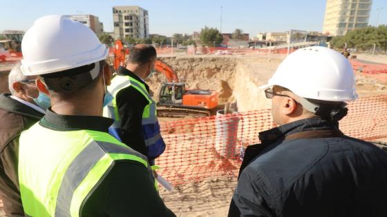 الوائلي يتفقد مراحل مشروع الخط الناقل لمياه المجاري