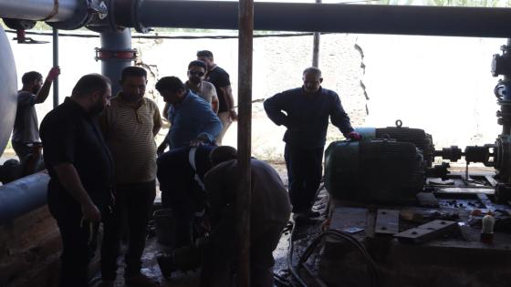 مدير ماء النجف الأشرف يتابع العمل في مجمعات ماء الحرية