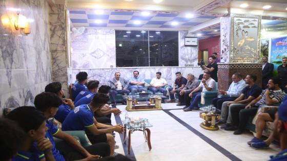 المحافظ يزور نادي النجف ويحثهم على تحقيق الفوز على نادي الشرطة