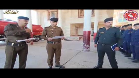 جانب من لقاء مدير الدفاع المدني العقيد رباح الخفاجي مع سائقين عجلات دفاع المدني