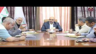 النائب الاول يترأس اجتماع لجنة جرد وتقدير العوارض لطريق ام عردة في قضاء المشخاب