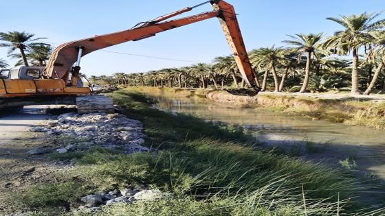 الموارد المائية تواصل أعمال التطهيرات للأنهر في المحافظة.