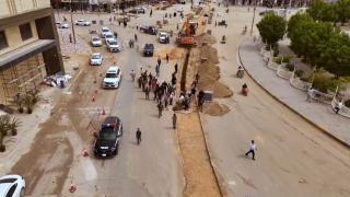 المحافظ يتفقد الاعمال في مشروع تأهيل شارع المدينة في النجف الاشرف