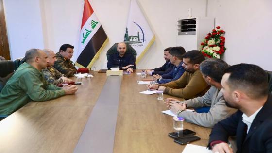 محافظ النجف يستقبل فريق الجهد الخدمي والهندسي ويعقد إجتماعاً لمناقشة خارطة العمل