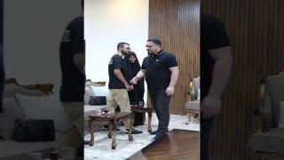 جانب من استقبال النائب الثاني للمحافظ الطلبة الحاصلين على معدل 100% من ابناء المحافظة في الدراسة الاعدادية برفقة عوائلهم بمكتبه بديوان المحافظة