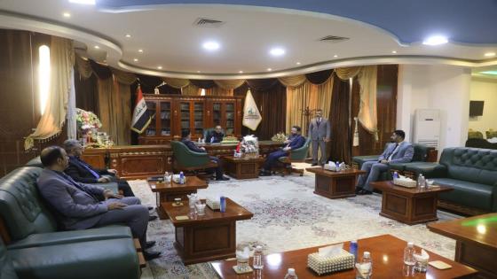 المحافظ يستقبل معاون عميد كلية الامام الكاظم عليه السلام لمناقشة ملف التعليم الجامعي واهمية تطويره في المحافظة