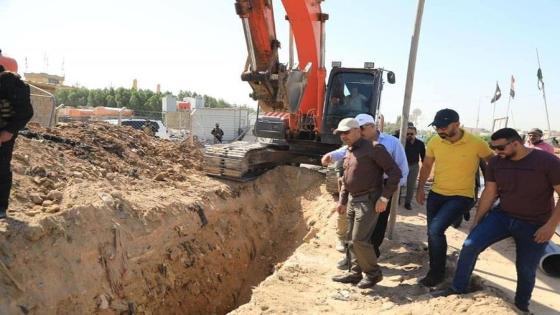 الوائلي يعلن إنتهاء أعمال الخط الناقل لمياه الصرف الصحي بوقت قياسي