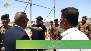 الجزائــري يتفقد ساحات نقل الزائرين في منطقة خان النص من اجل تنظيم عملية تفويجهم ويقف على اهم الاستعدادات الخدمية فيها